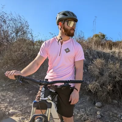 Runyon Baby Pink Gravel Cycling Jersey - Road, Gravel, Mountain Biking. Made In USA