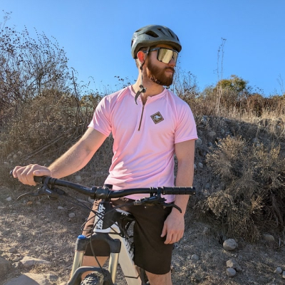 Runyon Baby Pink Gravel Cycling Jersey - Road, Gravel, Mountain Biking. Made In USA