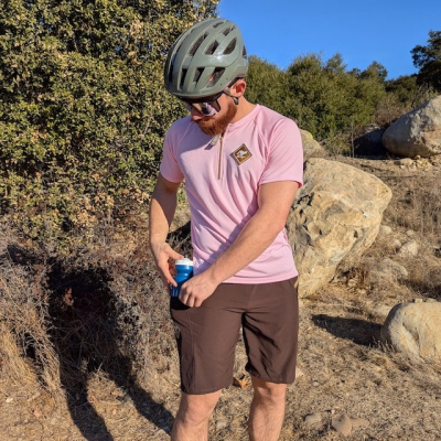 Runyon Men's 9" TrailStash Brown Gravel Short for Cycling, Trail Running, Hiking, Fitness Outdoors American Made In USA