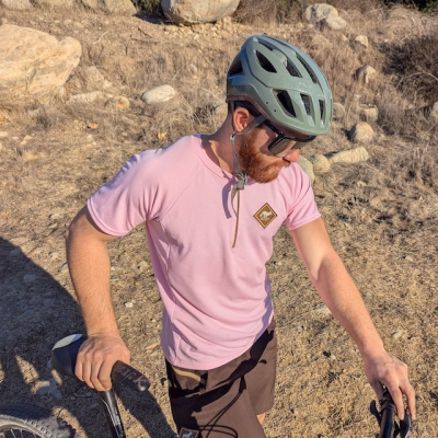 Runyon Baby Pink Gravel Cycling Jersey - Road, Gravel, Mountain Biking. Made In USA