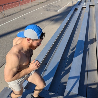 Retro Ranger 4" Khaki Beige Sand Performance Running Short -- great for running, track, workouts, gym, strength training, yoga, fitness.  American Made In USA.
