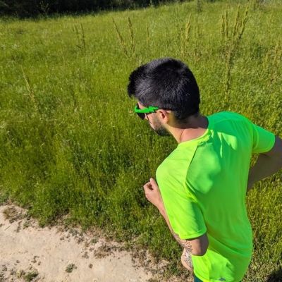 Runyon Mens Made In USA Fluorescent Yellow Hi-Vis Performance Running Shirt