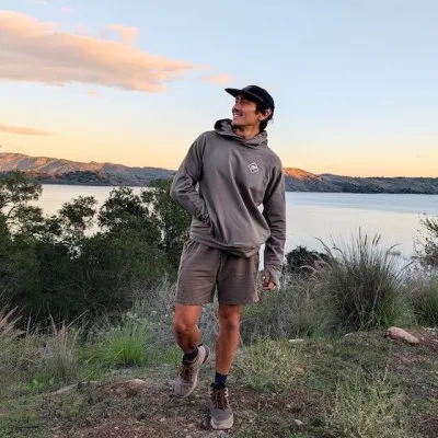 Mens Olive Green 100% Cotton Gym Shorts - American Made In The USA Sweatshorts for running, hiking, strength training and lounging.