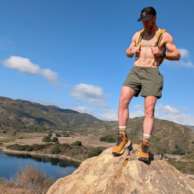 Runyon Scoutster Men's 5" Olive Green Trail Running, Hiking, Adventure Short - American Made In USA