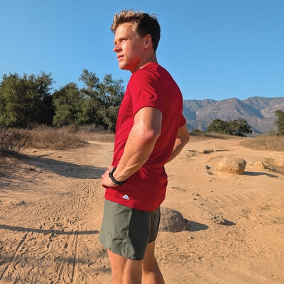 Runyon Mens American Made In USA Red Performance Running Shirt