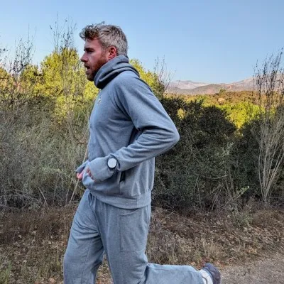 Men's Heather Grey Pullover Hoodie Sweatshirt with watch windows and thumbholes - American Made In USA - Runyon Canyon Apparel