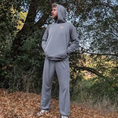 Men's Made In USA Sweatpant Joggers -  Heather Grey - French Terry Cotton Blend Sweatpants - Runyon Canyon Apparel