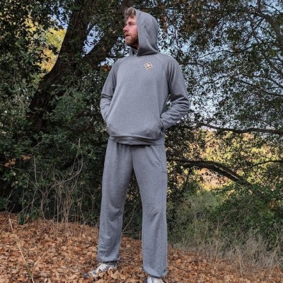 Men's Made In USA Sweatpant Joggers -  Heather Grey - French Terry Cotton Blend Sweatpants - Runyon Canyon Apparel