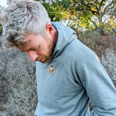 Men's Heather Grey Pullover Hoodie Sweatshirt with watch windows and thumbholes - American Made In USA - Runyon Canyon Apparel