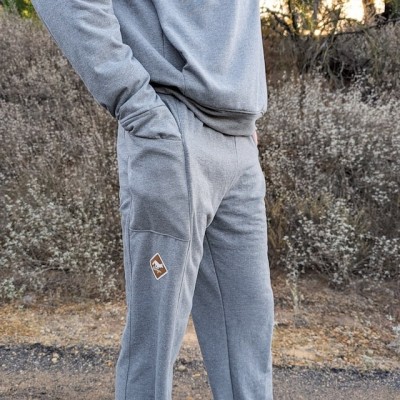 Men's Made In USA Sweatpant Joggers -  Heather Grey - French Terry Cotton Blend Sweatpants - Runyon Canyon Apparel