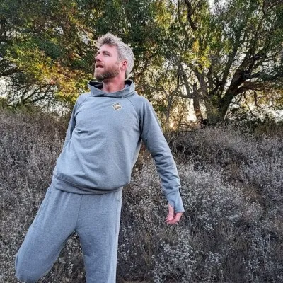 Men's Made In USA Sweatpant Joggers -  Heather Grey - French Terry Cotton Blend Sweatpants - Runyon Canyon Apparel