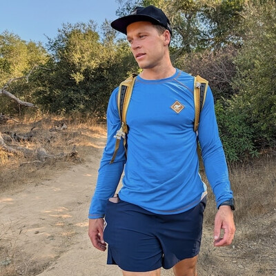 Runyon Mens CozyLite Royal Blue Long Sleeve Performance Camp Shirts - American Made In USA Outdoor Hiking Apparel
