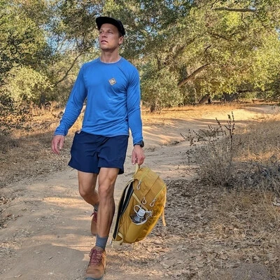 Runyon Mens CozyLite Royal Blue Long Sleeve Performance Camp Shirts - American Made In USA Outdoor Hiking Apparel