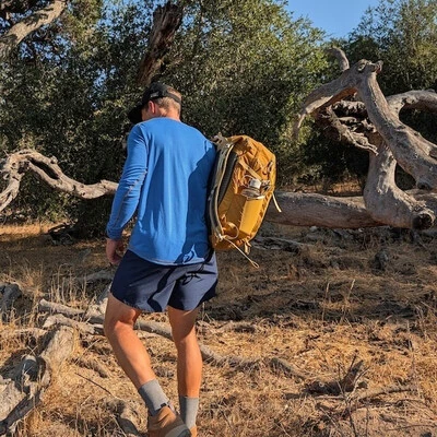 Runyon Mens CozyLite Royal Blue Long Sleeve Performance Camp Shirts - American Made In USA Outdoor Hiking Apparel