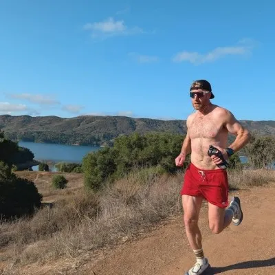 Retro Ranger 4" Red Performance Running Short -- great for running, track, workouts, gym, strength training, yoga, fitness.  American Made In USA.
