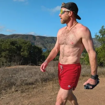 Retro Ranger 4" Red Performance Running Short -- great for running, track, workouts, gym, strength training, yoga, fitness.  American Made In USA.