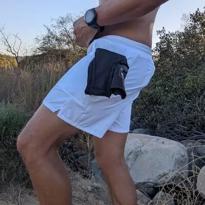 Runyon Scoutster Men's 5" White Trail Running Short - American Made In USA