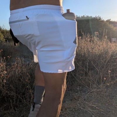 Runyon Scoutster Men's 5" White Trail Running Short - American Made In USA