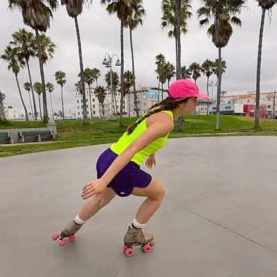 Women's Unisex Purple Blue4" Running Short with Built-In Liner - Beach Rollerskating  - Runyon Retro Ranger - Made In USA