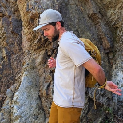 Men's Made In USA 100% Cotton Shirts for Hiking, Trail Running, Working Out -- Silver Grey