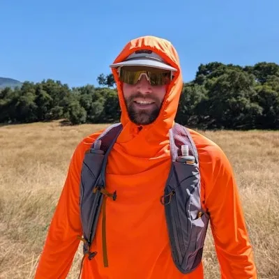 Made In USA Sun Hoodie Shirts Lightweight Moisture Wicking - Watch Windows, Inside Hidden Hand Pockets, Thumbholes, Mini Drawcords, UPF Protection, Moisture Wicking, Lightweight Performance Long Sleeve Sun Shirts, Running, Hiking, Cycling, Working Out - Neon Safety Hunter Orange Fluorescent