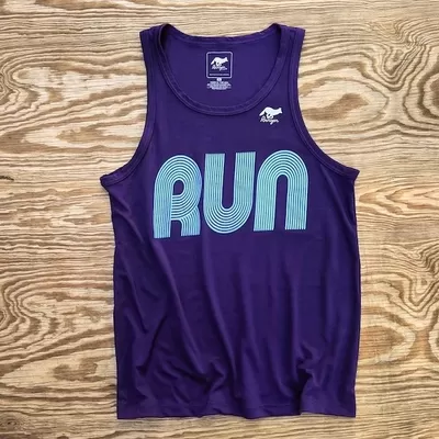 Runyon Men s Purple RUN Performance Tank Top Singlet Made In USA Runyon Canyon Apparel