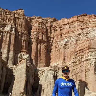 Runyon Men's Royal Blue Star USA Training Shirt American Made In USA Performance Apparel