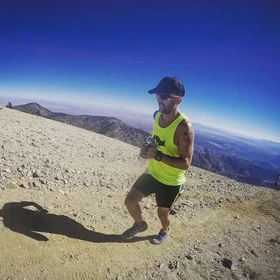 Runyon American Made In USA Mens Running Fitness Apparel Fluorescent Neon Yellow Tank Tops Performance Sportswear Outdoors