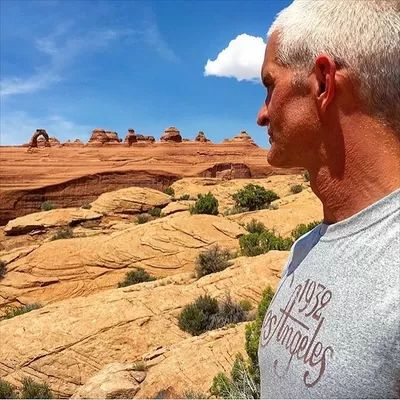 Runyon American Made In USA Men's 1932 Los Angeles Performance Fitness Shirt Running Outdoor Fitness Arches National Park