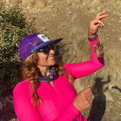 Runyon American Made In USA Trucker Hats Purple Mesh Ultra Running Trails Hiking Outdoor Fitness Apparel