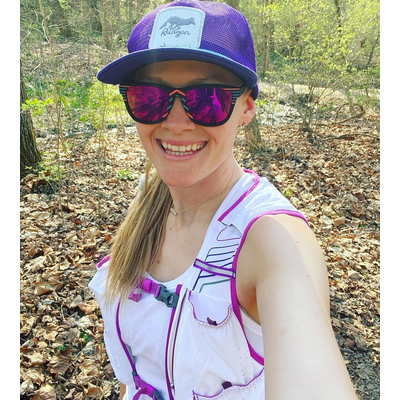 Runyon American Made In USA Trucker Hats Purple Mesh Ultra Running Trails Hiking Outdoor Fitness Apparel