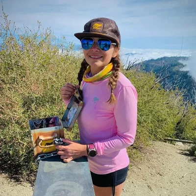 Runyon American Made In USA Women's Running Fitness Apparel Cool Pink Long Technical Trail Shirt Performance Sportswear Hiking Outdoors