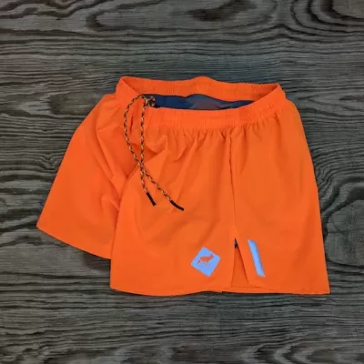 Runyon Neon Orange 3 Made In USA Running Short Runyon Canyon Apparel