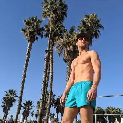 Runyon Mens American Made In USA Teal All Sex 3" Classic Running Short - Great for Beach Workouts & Volleyball