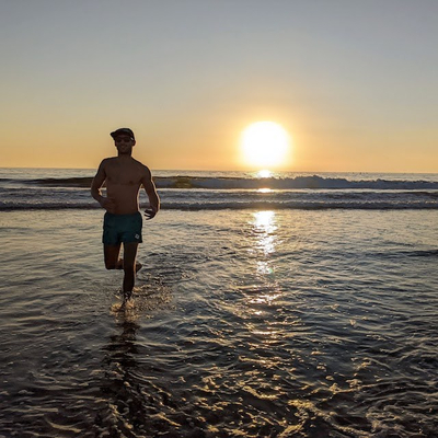 Runyon Mens American Made In USA Teal All Sex 3" Classic Running Short - Great for Beach Workouts & Volleyball