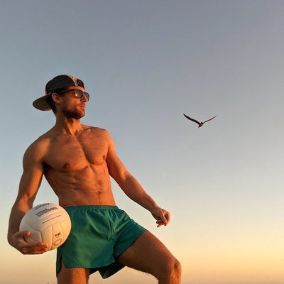 Runyon Mens American Made In USA Teal All Sex 3" Classic Running Short - Great for Beach Workouts & Volleyball
