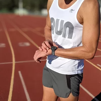 Runyon American Made In USA Men's Running Apparel - RUN Series White Training Tank