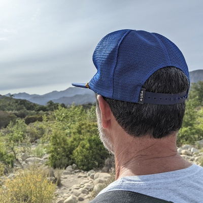 Runyon American Made In USA Trucker Hats Royal Blue Gold Trail Running Hiking Outdoor Fitness Performance Sportswear Runyon Canyon Apparel