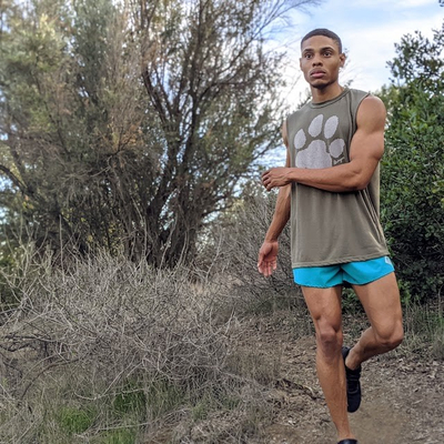 Runyon Mens American Made In USA Teal All Sex 3" Classic Running Short - Trail Running Outdoor Fitness