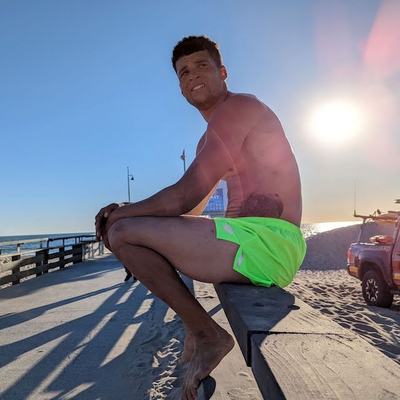 Runyon Mens American Made In USA 3" Classic Running Short, great for Beach workouts. Neon Fluorescent Safety Yellow