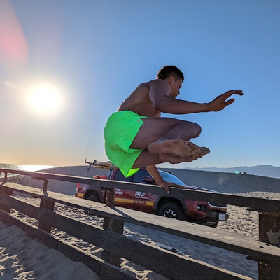 Runyon Mens American Made In USA 3" Classic Running Short, great for Beach workouts. Neon Fluorescent Safety Yellow