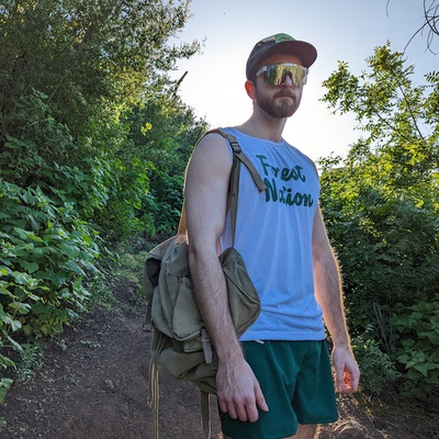 Runyon Forest Green TrailStash 5" Gravel Short - Trail Running, Hiking, Cycling, Fitness, Outdoors Made In USA