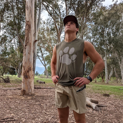 Runyon Mens American Made In USA Performance Shorts - Great for Hiking & Trail Running, Khaki Sand