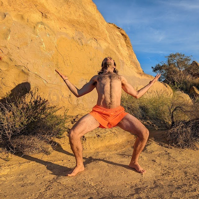 Mens Made In USA Fluorescent Safety Neon Orange Running Shorts great for Yoga