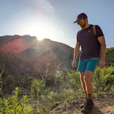 Runyon Teal TrailStash 5" Gravel Short - Trail Running, Hiking, Cycling, Fitness, Outdoors Made In USA