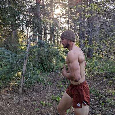 Mens Made In USA Rust Running Shorts