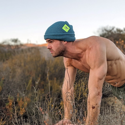 Runyon Aqua Neon Performance Knit Beanie Made In USA
