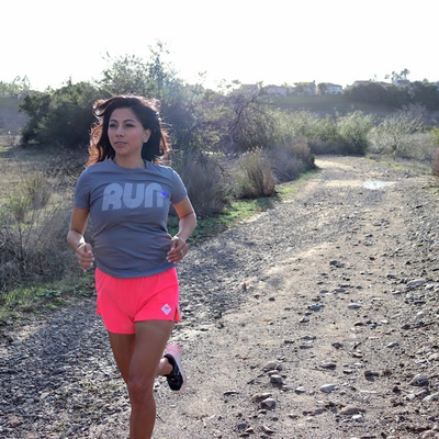 Runyon Women's Made In USA Running Shirts - RUN Series Steel Grey Performance Training Shirt