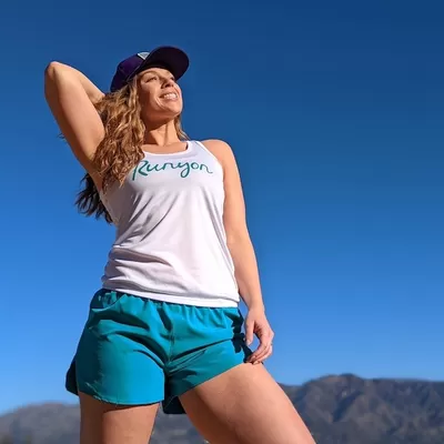 Runyon Women's Made In USA Teal Running Shorts (Unisex)