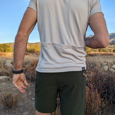 Runyon Natural Khaki Sand Gravel Cycling Jersey Bike Shirt | American Made In USA